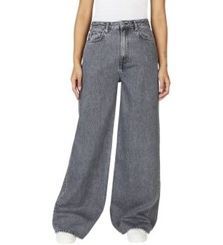 Pepe Jeans para mujer. PL204740UM0 Jeans en fit ancho Jaimy negro (26/32), Casual, Algodón, Denim, Sostenible