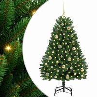 arbol de navidad artificial verde 120 cm pvc y metal vidaxl