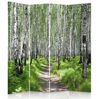 biombo forest walk - separador de ambientes cm 145x180 4 paneles