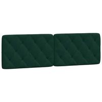 cabecero de cama acolchado terciopelo verde oscuro 160 cm vidaxl