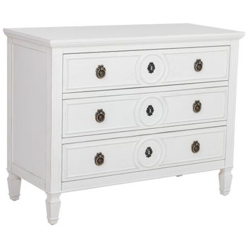 Cómoda de madera blanca 102x46x80h cm