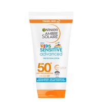garnier ambre solaire kids sensitive sun cream spf 50 50ml travel size