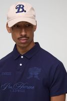gorra con bordado b beige