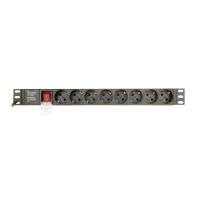 gembird eg-pdu-014 regleta pdu rack 1u 8 tomas schuko 3m