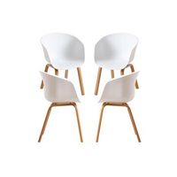 pack 4 sillas hema de polipropileno 775141 cm - blanco