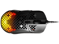 raton gaming - steelseries aerox 5 por cable optico rgb 18000 dpi negro