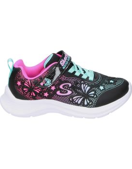 Zapatillas Para Niña Skechers Jumpsters 2.0 Butterfly Flush 303380l-bkmt Negro Y Multicolor 33