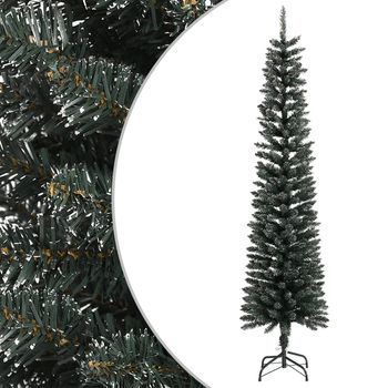 Árbol Navidad | Decoraciones De Navidad Artificial Estrecho Con Soporte Pvc Verde 240 Cm Cfw339652