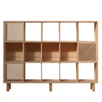 libreria de pino macizo natural 3 puertas 160 cm barnizado