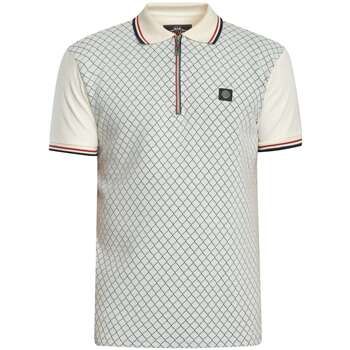 Trojan Polo Polo con panel de jacquard otomano para hombre