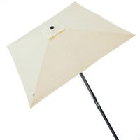 sombrilla para jardin cuadrada proteccion uv50 270x270x260 cm crema