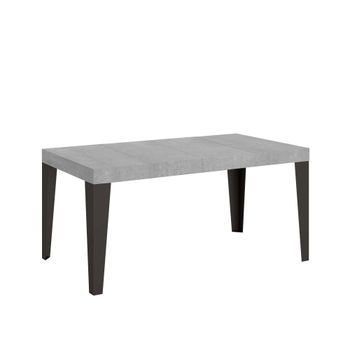 Mesa Extensible 90x120/224 Cm Flame Premium Estructura De Cemento Antracita