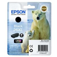 epson 26xl t262140 black original claria premium high capacity ink cartridge polar bear