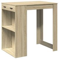 mesa alta de bar  mesa de bistro madera ingenieria roble sonoma 102x70x1035 cm