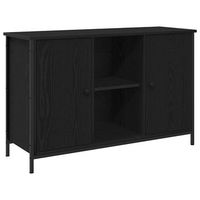 vidaxl conjunto de mueble de tv 101 x 35 x 65 cm roble negro