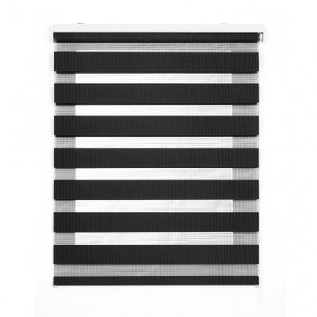 Estores Noche Y Día Estor Enrollable Con Doble Tejido Gris, 100 X 250 Cm
