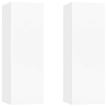 Muebles Para Tv 2 Uds Madera Contrachapada Blanco 30,5x30x90 Cm Vidaxl