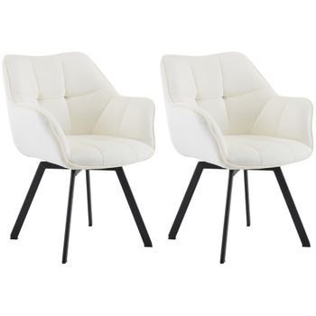 Lote De 2 Sillas De Comedor Jordi Terciopelo Crema 59x60x81 Cm Clp