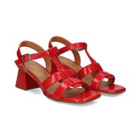 lodi sandalias con tacon mujer - rojo talla 40