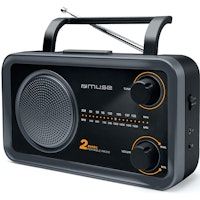 Muse M-06DS radio Portátil Analógica Negro, Gris