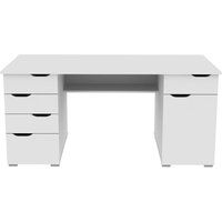 kentucky desk - gloss white white