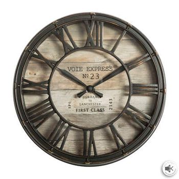 Reloj Vintage Marrón Texas - Estilo Vintage - Marca Factory Cuadros