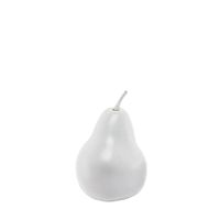pera decorativa de espuma blanca plateada h10