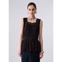 liu jo blusa top con encaje para mujer