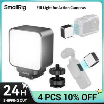 SmallRig Pocket 4 Mini Luz LED Magnética para Cámaras de Acción 3000K-6000K Batería de 500mAh para DJI OSMO Action 6/5 Pro/4/Nano