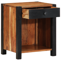 mesita de noche  mesilla de noche  cabinete de noche 40x35x50 cm de madera maciza de acacia cfw68301