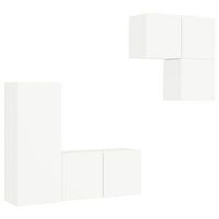 muebles de tv de pared 4 piezas madera de ingenieria blanco vidaxl