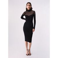 liu jo vestidos vestido corto con inserciones see-through para mujer