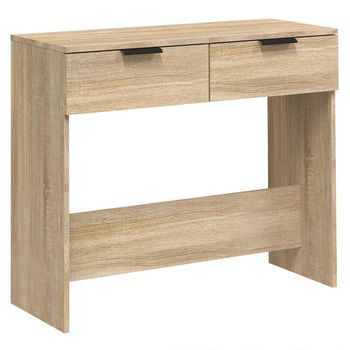 Mesa Consola | Mesa De Entrada | Mesa Auxiliar De Madera Contrachapada Roble Sonoma 90x36x75 Cm