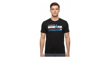Camiseta de manga corta ironman frankfurt negra para hombre