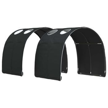 Túnel De Cama 2 Uds. Negro Poliéster Vidaxl