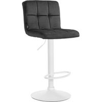 taburete de bar peru terciopelo gris oscuro 47x46x94 cm clp