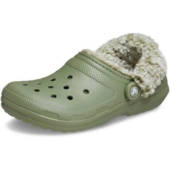 Crocs Pantuflas Classic Fleece Lined Clog para mujer