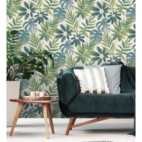 papel pintado vinilico ecologico hojas grandes monstera verde tropical - palm springs 679451 de gaulan - rollo de 10 m x 053 m