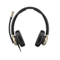 auriculares poly mission 820 con cable usb-c cancelacion activa de ruido oficina negro