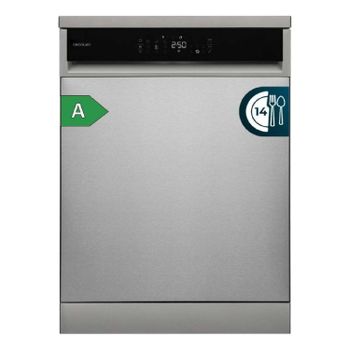Cecotec Lavavajillas Bolero Aguazero 6800 Inox A, 14 cubiertos, Clase A, Motor Inverter Plus Duo, 8 programas versátiles