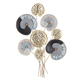 Panel Decorativo 3d De Metal Multicolor 70x5,5x102 Cm