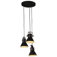 lampara colgante negra 25 w e27 30x30x100 cm vidaxl