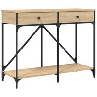 mesa consola madera de ingenieria roble sonoma 100x39x785 cm vidaxl
