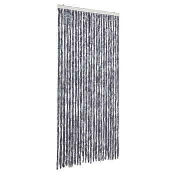 Cortina Antimoscas Chenilla Plateado 100x230 Cm Vidaxl