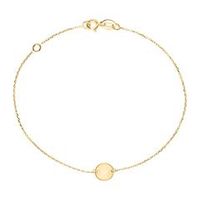 pulsera circular grabable de oro de 9 quilates para mujer