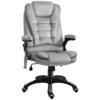 vinsetto silla de oficina con masaje sillon ergonomico con funcion de calefaccion y reclinacion ajustable en altura con control remoto   aosom espana