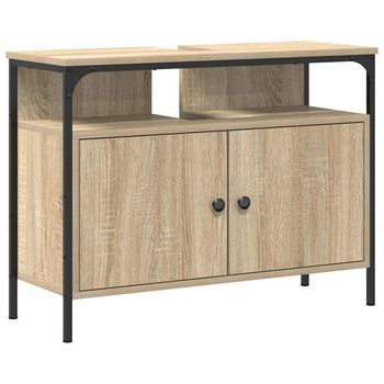 Gabinete De Lavabo Para Baño Marrón 80 X 30 X 60 Cm Vidaxl