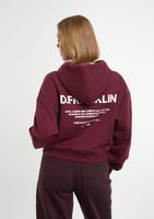 hoodiesudadera con capucha de mujer - dfranklin - worldwide crop hoodie wine - talla - color red