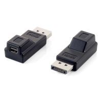 adaptador displayport a mini displayport equip macho-hembra negro