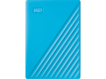 Disco duro externo 4 TB - Western Digital WD My Passport, Portátil, HDD, USB 3.2, Funciona con Chromebook, Azul